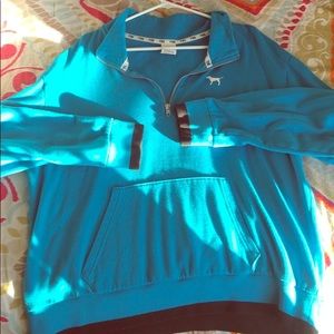 Blue PINK quarter zip
